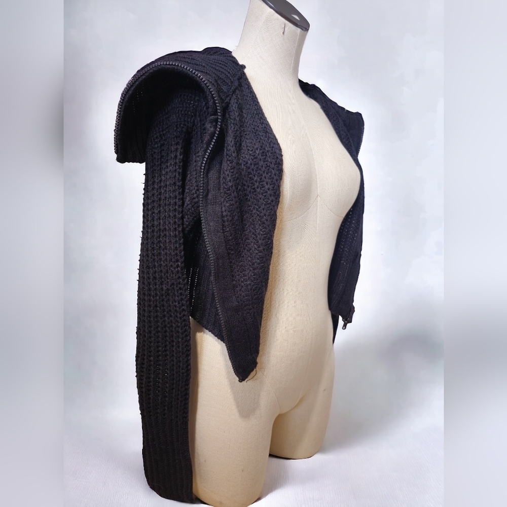 FCT With Love Juniors Black Cropped Sweater Knit [M]